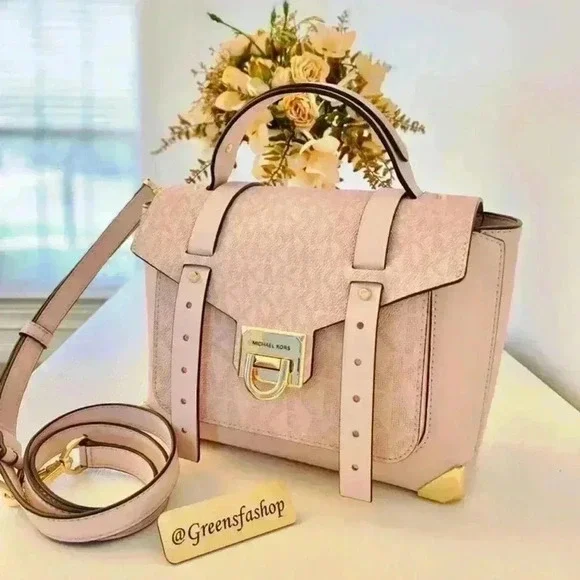 Michael Kors Purse Manhattan Satchel Crossbody bag new - Picture 11 of 11